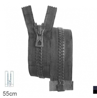 fermeture eclair z70 separable grosse maille 9mm 55 cm