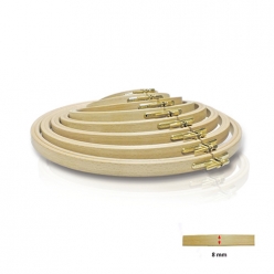 tambour a broder en bois ep8  diametre 10 a 31 cm
