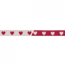 15 m de ruban fantaisie frise de coeur