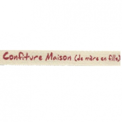 ruban coton 10mm confiture maison de mere en fille