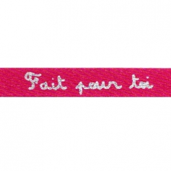 ruban satin 8mm texte fait pour toi
