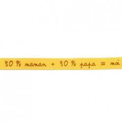 ruban satin 8mm texte 50 papa 50 maman