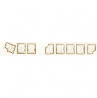 ruban coton 15mm biscuits