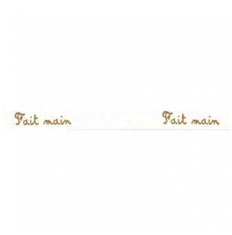 ruban satin 8mm texte fait main
