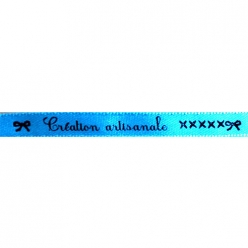 ruban satin 8mm texte creation artisanale