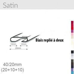 biais satin 20mm unis replie a 2  25m