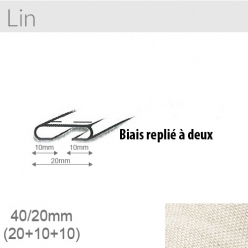 biais lin 20mm unis replie a 2  15m