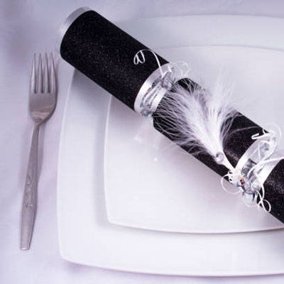Table nuance noir-blanc-argenté
