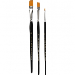 pinceau acrylique gold line 3 pieces