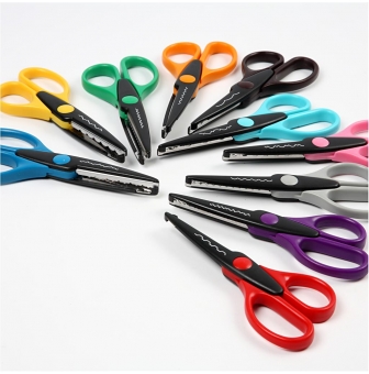 ciseaux a cranter assortiment 10 paires
