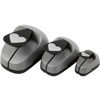 set de 3 perforatrices fantaisie coeur