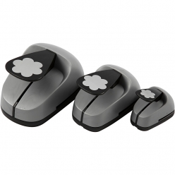 set de 3 perforatrices fantaisie fleur