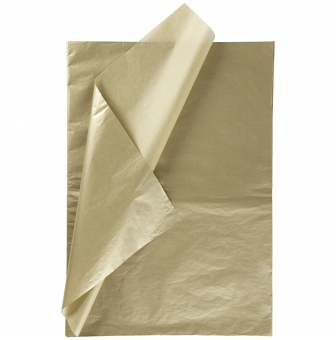 papier de soie lot de 25 feuilles or