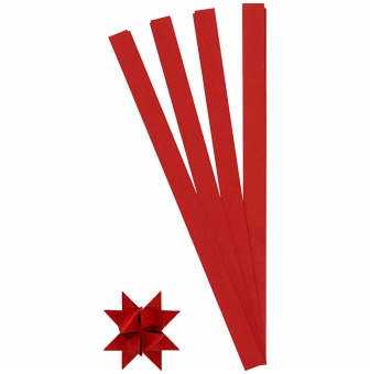 bandes de papier etoiles 65 cm 100 pieces rouge