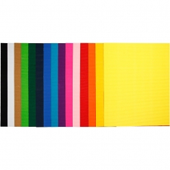 feuille de carton ondule assortiment 50x70 cm 15 pieces