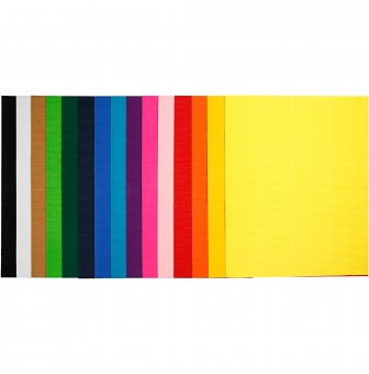 feuille de carton ondule assortiment 50x70 cm 15 pieces