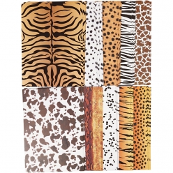 carton a4 a motifs peau animale assortiment 100 feuilles