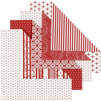 papier origami 15x15 cm 50 feuilles motifs rouge