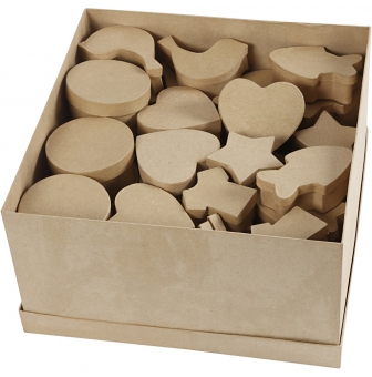 boites en papier mache assortiment de 63 pieces