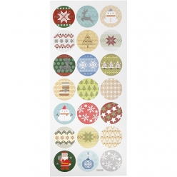 autocollants broderie de noel