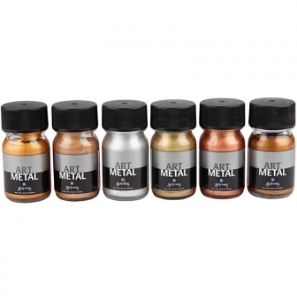 peinture art metal assortiment 6x30 ml