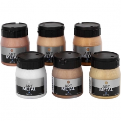 peinture art metal assortiment 6x250 ml