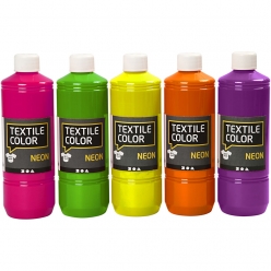 peinture fluo textil color 5x500 ml assortiment
