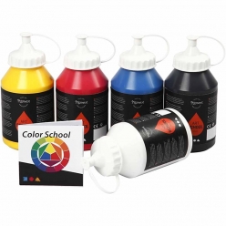 peinture acrylique 5x500 ml assortiment