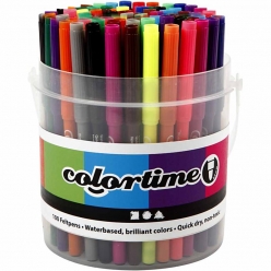 marqueurs colortime assortiment 100 pieces