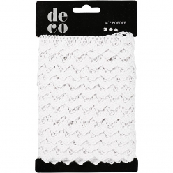 ruban dentelle blanche 19mmx10m