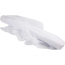 rouleau tissu organza 50 cm 10 m blanc