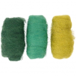 laine cardee assortiment vertturquoise 3x10gr