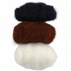 laine cardee assortiment noir brun blanc 3x10gr