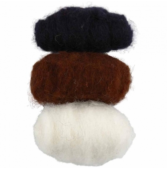 laine cardee assortiment noir brun blanc 3x10gr