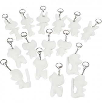 figurines textile avec porte clees
