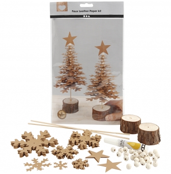 sapins de noel en papier imitation cuir