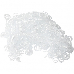 cheveux boucles poupee blanc