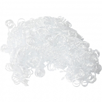 cheveux boucles poupee blanc