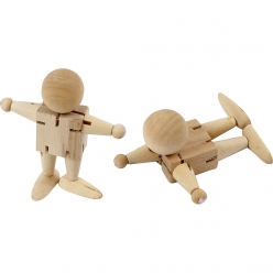 bonhommes flexibles en bois 8 cm 5 pieces