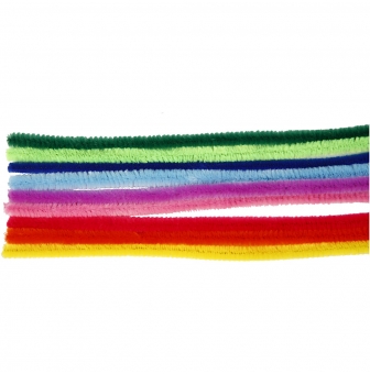 fil chenille epaisseur 9 mm assortiment 25 pieces