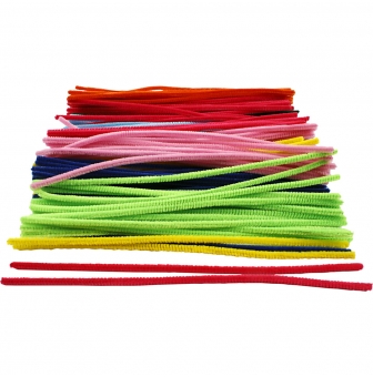 fil chenille 6 mm assortiment 200 pieces