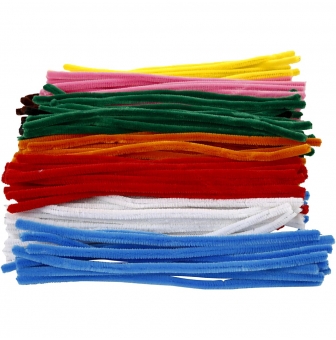 fil chenille 9 mm assortiment 200 pieces