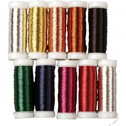 fil pour fleur 018 mm assortiment 10x50 gr