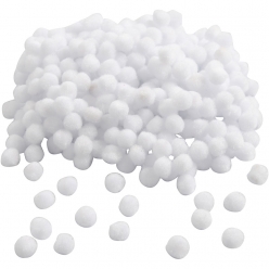 pompons blancs 10 mm 450 pieces