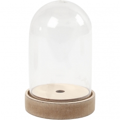 cloche sur un socle en bois 125x8 cm