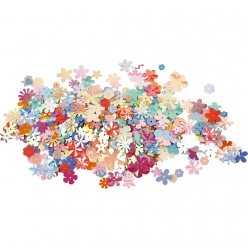 paillettes fleurs 5  20 mm assortiment 10 gr