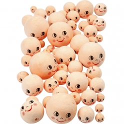 visages en ouate 12  40mm assortiment 100 pieces