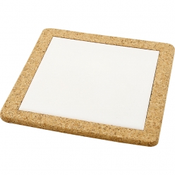 sous  plat avec cadre en liege 19x19 cm