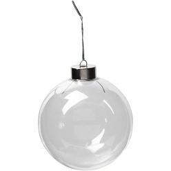ornement en verre avec accroche 79 cm 6 pieces