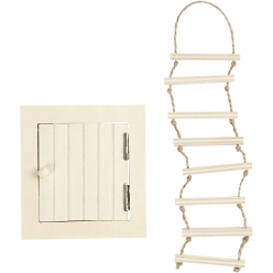 porte d acces au grenier et echelle de corde